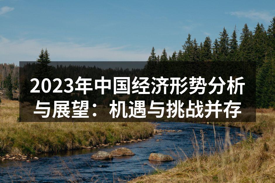 2023年中国经济形势分析与展望：机遇与挑战并存