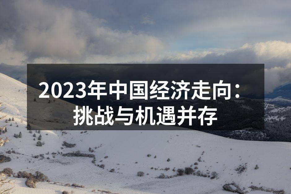 2023年中国经济走向：挑战与机遇并存