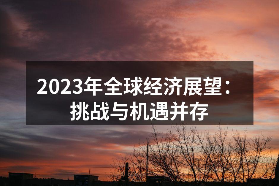 2023年全球经济展望：挑战与机遇并存