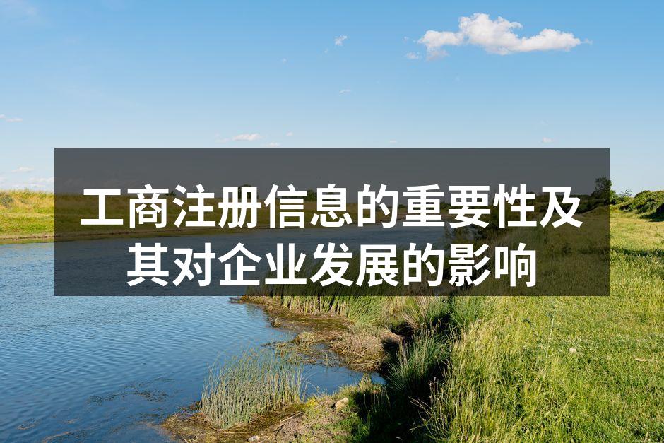 工商注册信息的重要性及其对企业发展的影响